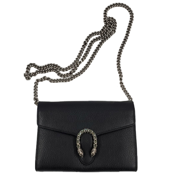 gucci bag with silver chain