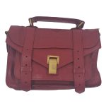 Pre-owned Proenza Schouler Small Leather Crossbody Bag in red, with brass hardware.